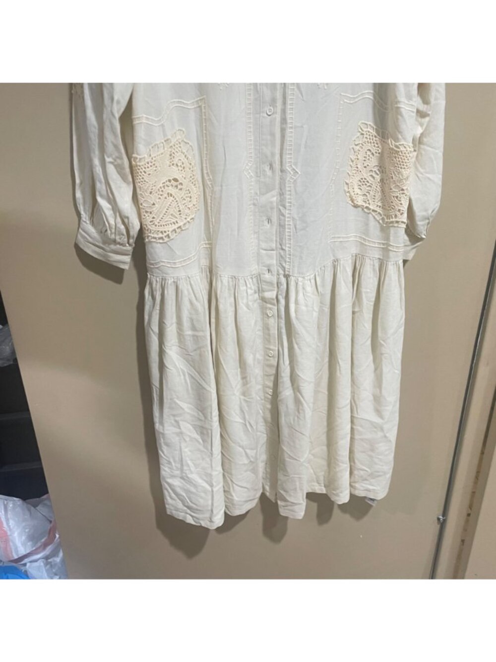 Asos oversized shirtdress with volume sleeve and cutwork - Picture 5 of 10